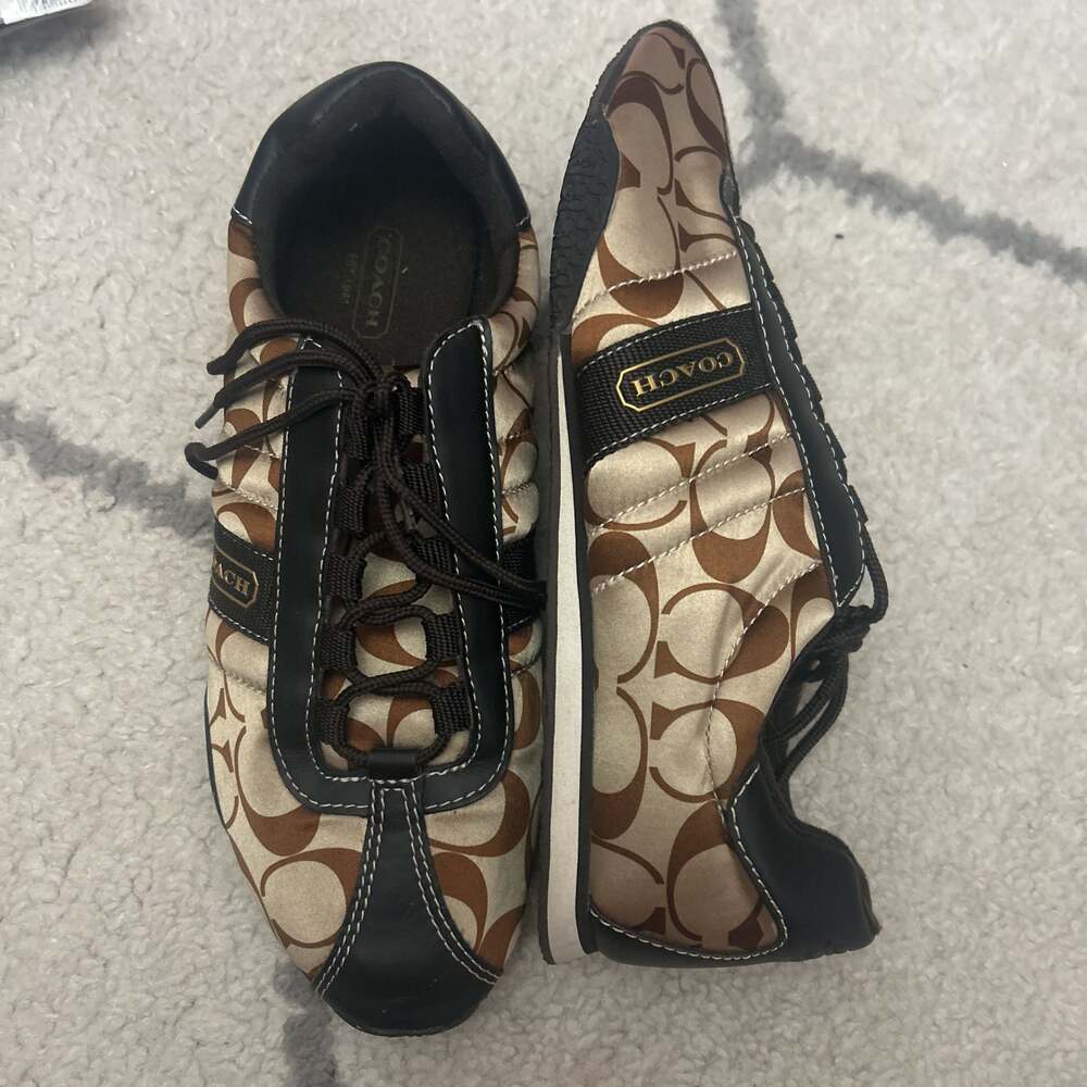 Vintage Y2K Coach Kirby Sateen Signature Monogram Logo Sneakers